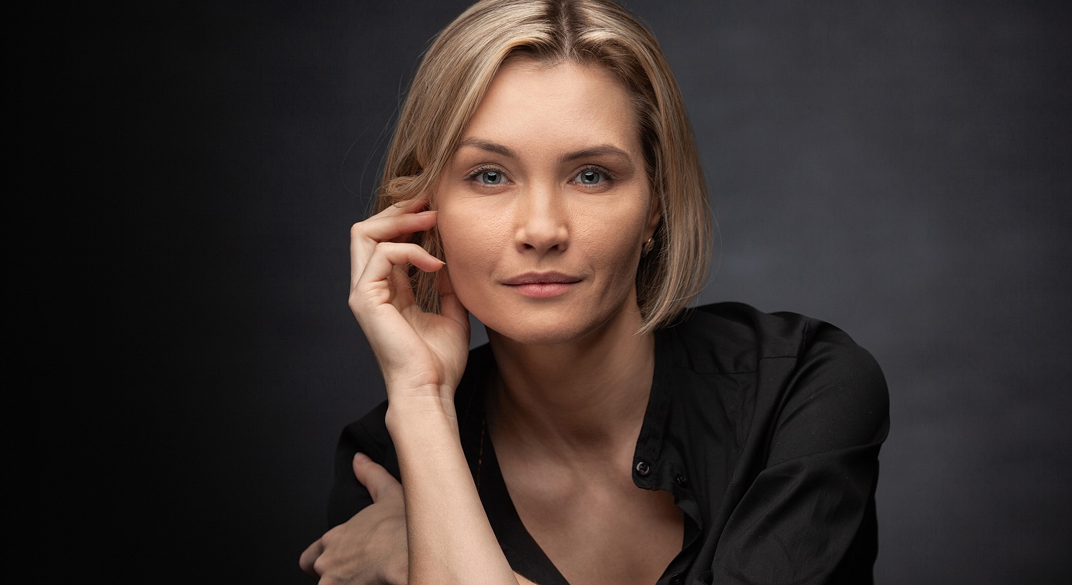 Profile of a woman with elegant features.