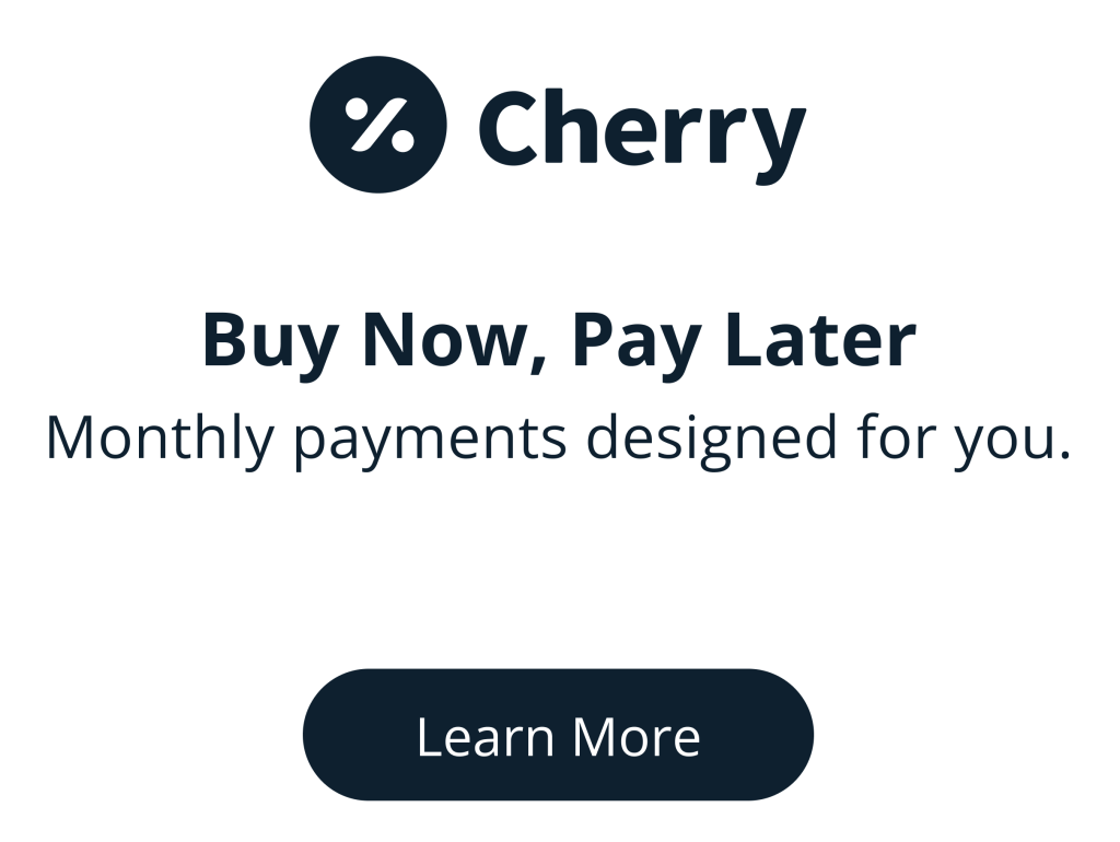 Cherry logo.  Buy Now, Pay Later. Monthly payments designed for you.